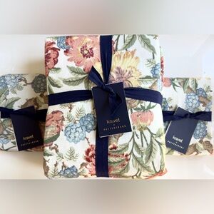 Pottery Barn Kravet Garden Floral Ikat Reversible Duvet Cover, Shams Retail $449